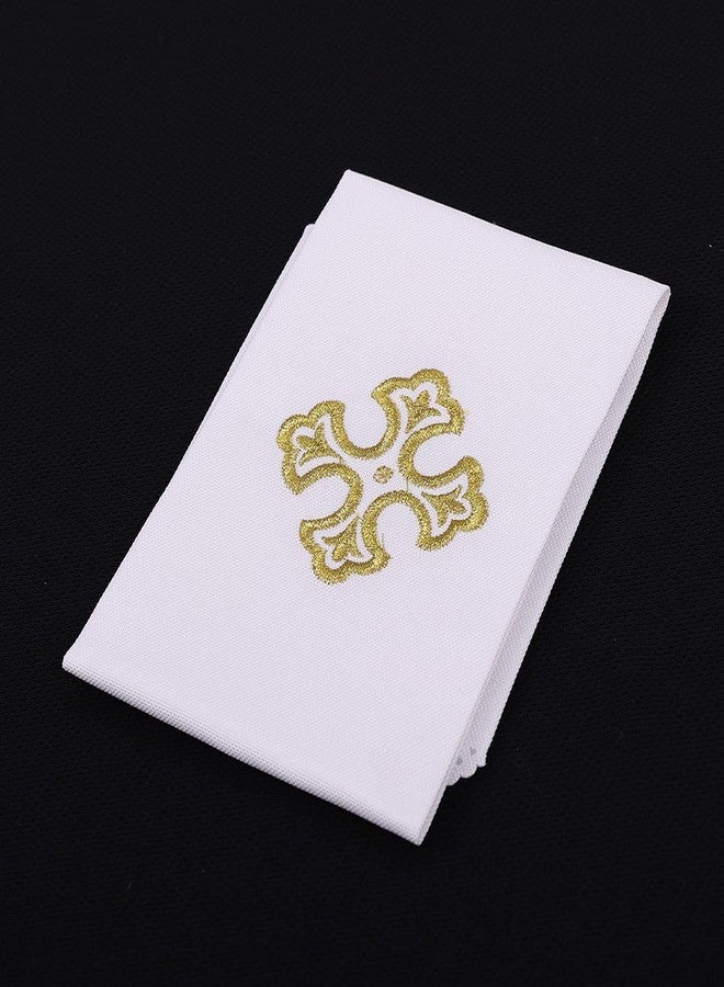 BLESSUME Church Mass Altar Cloth Purificator Cloth Cross Embroidery (White 3 - Image 3