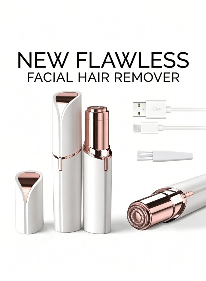 Women's Electric Eyebrow Trimmer, Small Facial Hair Removal Device, USB Rechargeable Hair Removal Device - Image 3