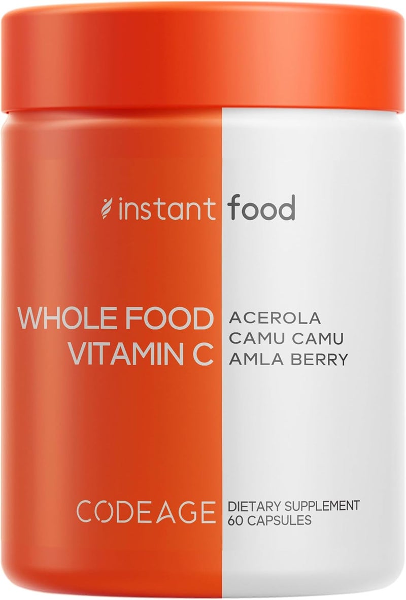 Codeage Whole Food Vitamin C Supplement 60 Capsules for Adults - Image 1