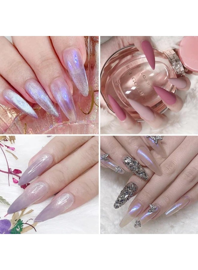 PILOT Long Stiletto Nails, Acrylic Gel Nail Kit, Nail Tips Decoration Set, Full Cover, Clear, 500pcs - Image 4