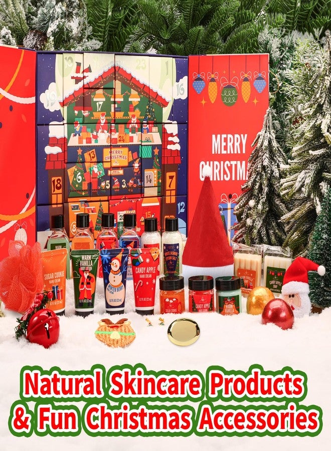 BODY & EARTH Advent Calendar 2024 Adult, Holiday Gift Baskets for Women with Hand Cream, Epsom Salt, Candle, Necklace, Brooch, Ear Clips, Skincare Beauty Advent Calendar, Happy New Year Countdown Calendar Gift Set - Image 4