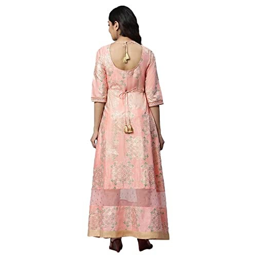 Aurelia Women Pink Salt Geometric Printed A-Line Ankle Length Dress_22Aua12667-506147_Xs - Image 2