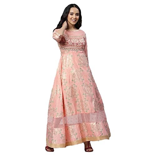Aurelia Women Pink Salt Geometric Printed A-Line Ankle Length Dress_22Aua12667-506147_Xs - Image 5