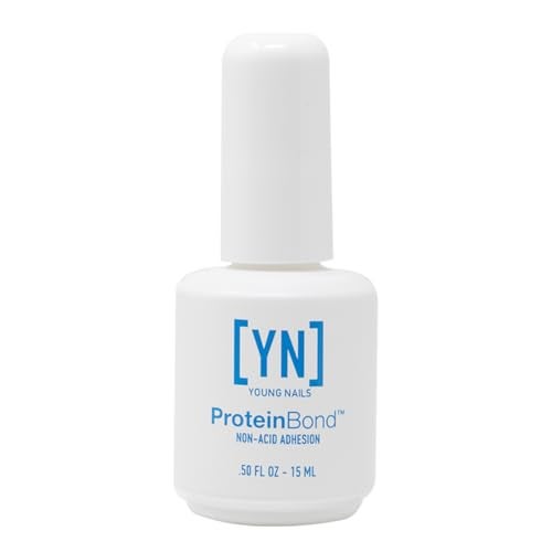 Young Nails Protein Bond - Non-Acidic Nail Primer, Enhanced Adhesion for Gel Polish & Acrylic, Nail Dehydrator, PH Bonder for Gel Nails, 0.5 oz - Image 1