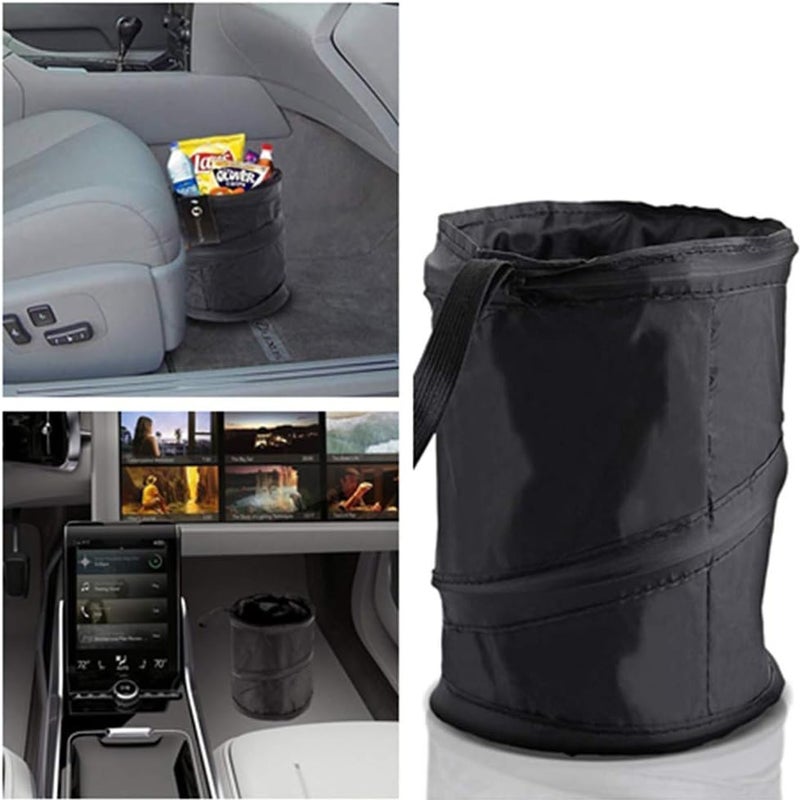 AISIBO Collapsible Car Trash Can, Car Auto Garbage Trash Can Black Portable Garbage Can, Waste Basket Rubbish Bin - Image 5