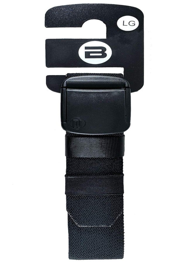 BETTA 1.5 Inch Wide Men's Elastic Stretch Belt with Fully Adjustable High-Strength Buckle, Black, S - Image 2