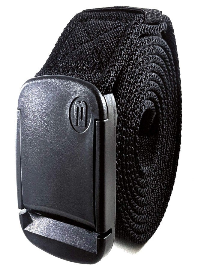 BETTA 1.5 Inch Wide Men's Elastic Stretch Belt with Fully Adjustable High-Strength Buckle, Black, S - Image 1