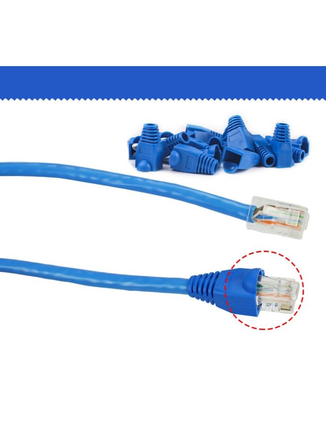 BURAQ Network Cable Boots Cap Cover for RJ45, Blue (100 pcs in one packaging , the price is for 100 pcs)(Blue) - Image 3