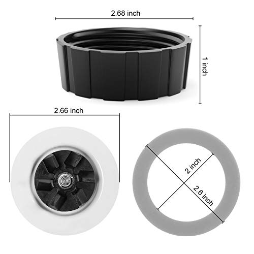 Aooba Blender Replacement Parts with Jar Base Cap and 2 O Ring Seal for Hamilton Beach Blender Blade 5817， 52254， 53516C，542100, 50200 - Image 2