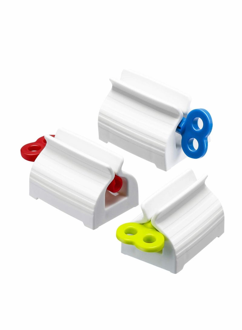 3 Pieces Rolling Tube Toothpaste Squeezer Seat Holder Stand Rotate Dispenser for Bathroom - Image 1