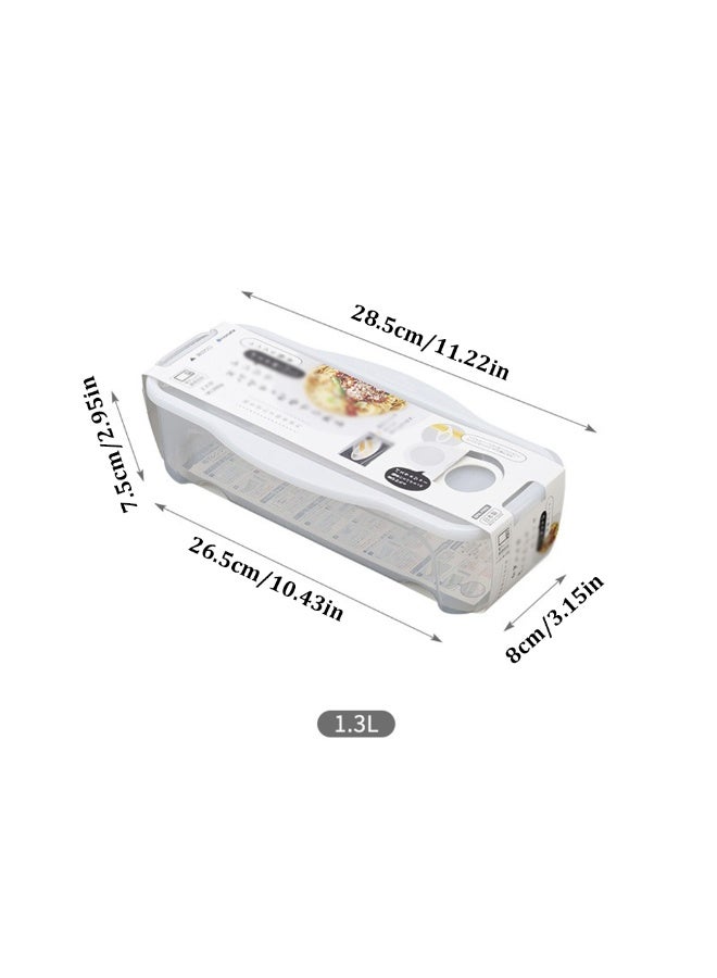 FDTY 1Pcs Microwave Pasta Cooker with Strainer Lid,Pasta Cooker in Microwave with Water Level and Spaghetti Portion Measuring Device for Dorm Kitchen 11.22 * 3.15 * 2.95 in - Image 5