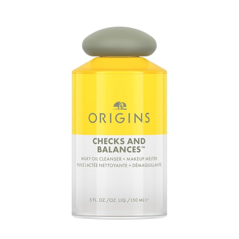 Origins Checks and Balances Milky Oil Cleanser + Makeup Melter | Softens Skin & Removes Makeup | With Squalane & Plant-Derived Glycerin, 5 Fl Oz - Image 1