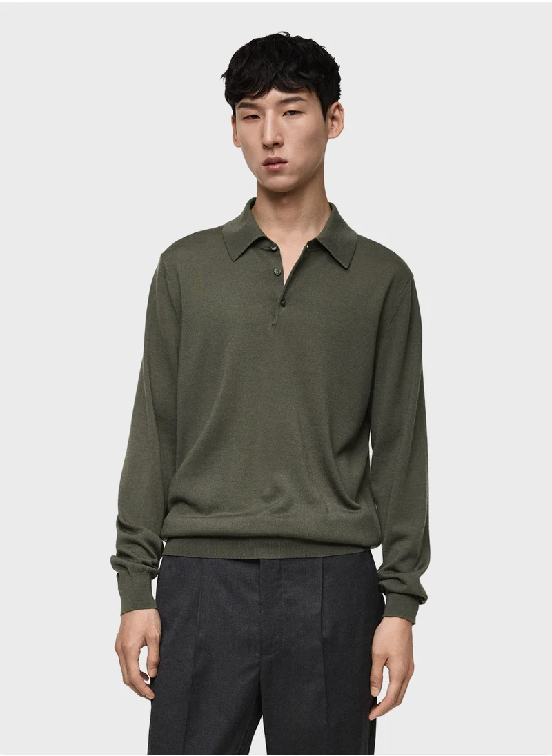 مانجو مان Willys  Polo Neck Long Sleeve Sweater