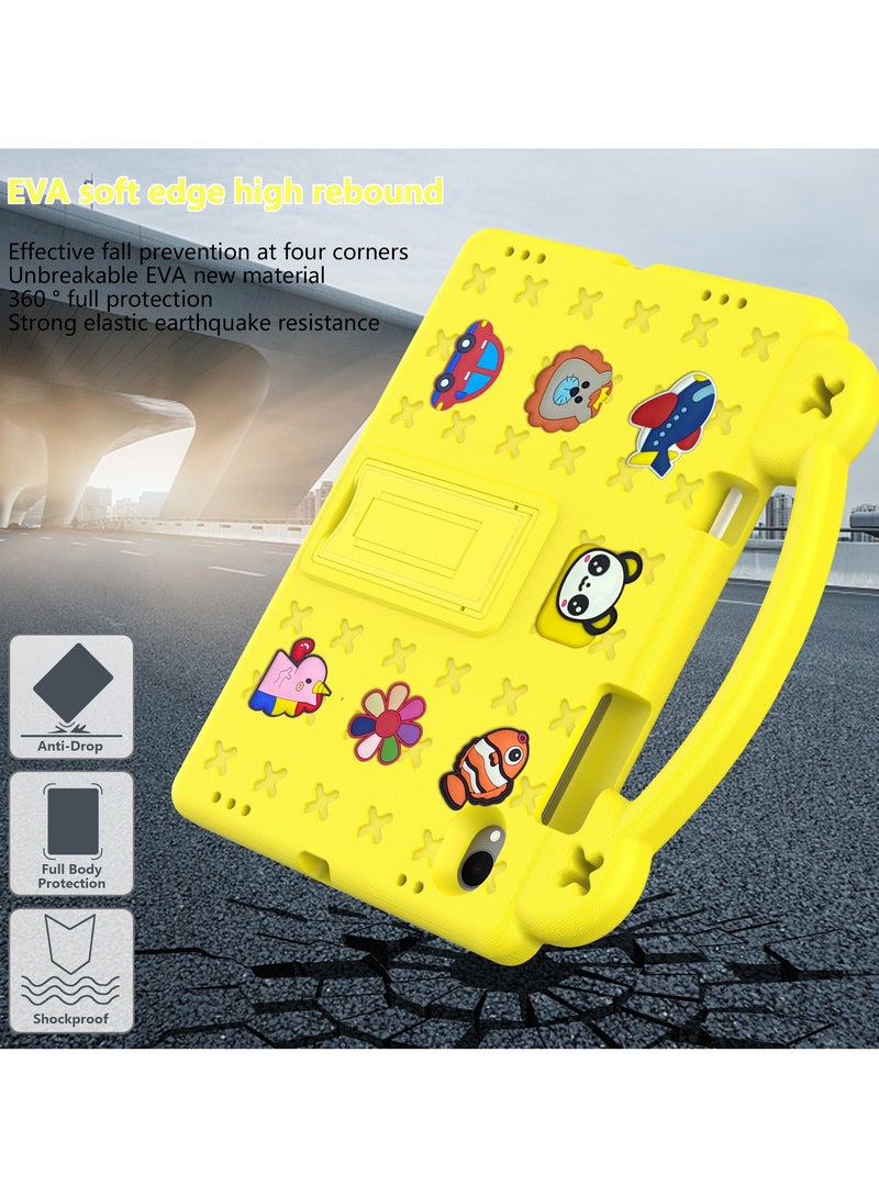 VKL Kids Case Compatible with Samsung Galaxy Tab S11 11 Inch 2025, Lightweight EVA Kids Friendly Shockproof Case Cover with Invisible Bracket, Handle and Shoulder Strap (Yellow) - Image 2