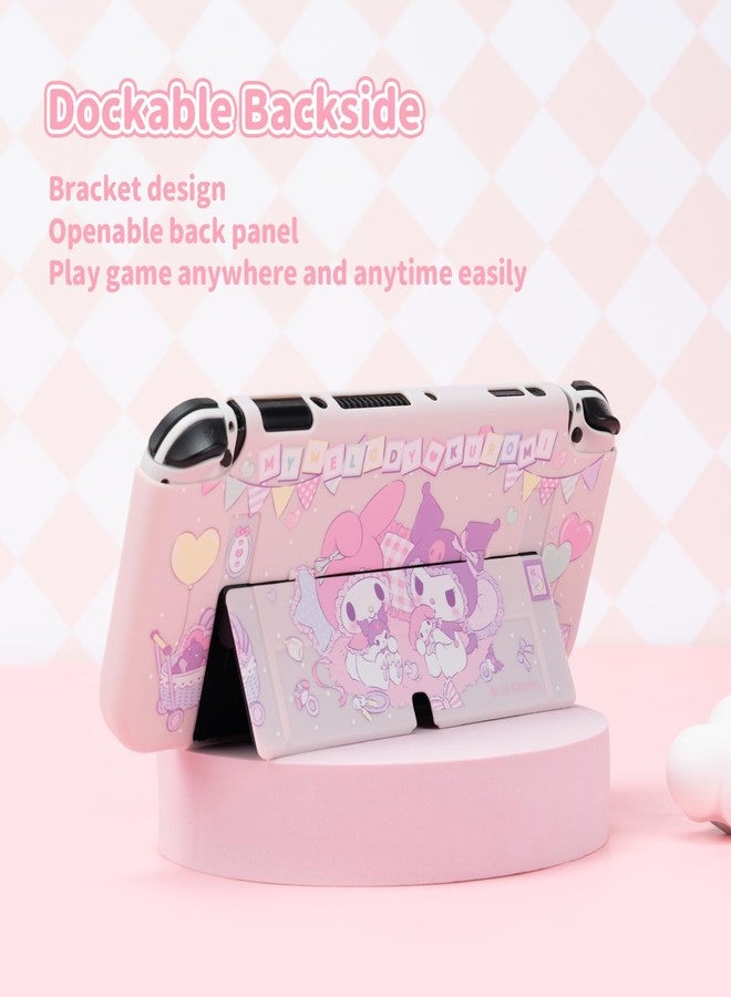 Kuitmor Protective Shell for Switch OLED,Dockable Integrated Hard Cover Skin Compatible with Switch OLED and Game Console - KLM - Image 5
