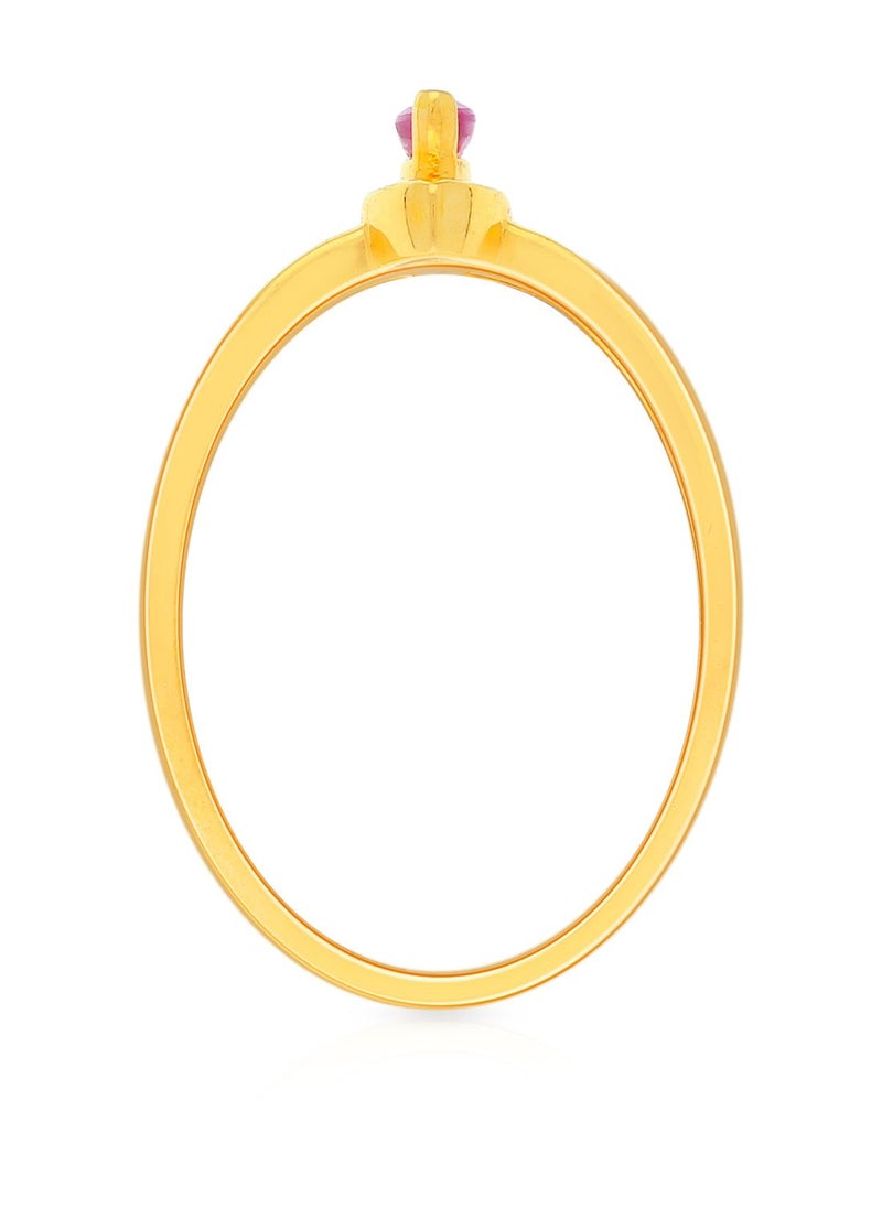 Malabar Gold and Diamonds 22 Carat 916 Purity Precia Gemstone Ring PNAFNC099RN1 for Women  - Image 3
