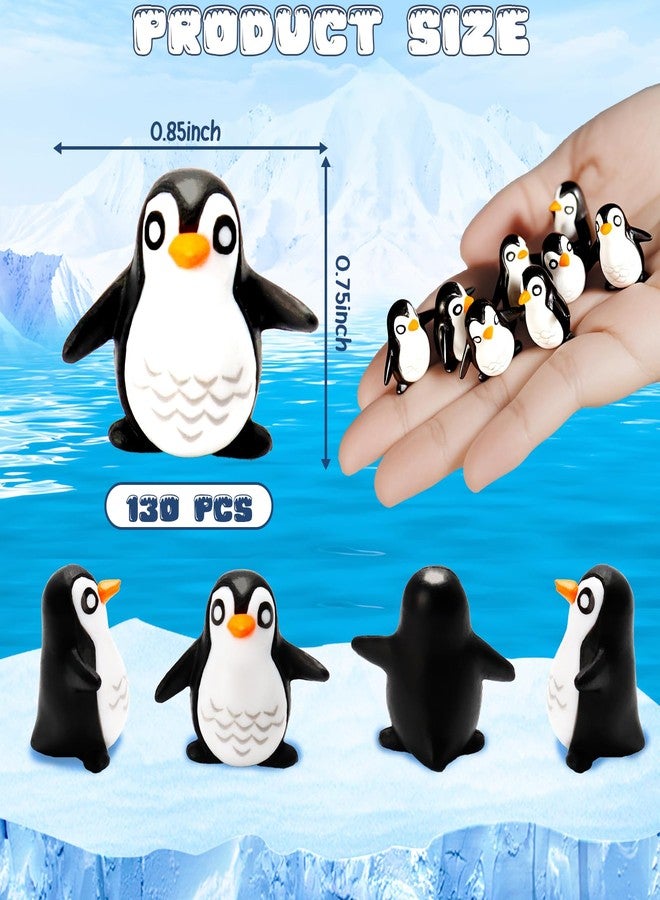 Bbiamsleep 130 Pcs Miniature Penguin Figurine Mini Resin Penguin Figurines Mini Resin Animals for Fairy Garden Micro Landscape Winter Christmas Decor - Image 2
