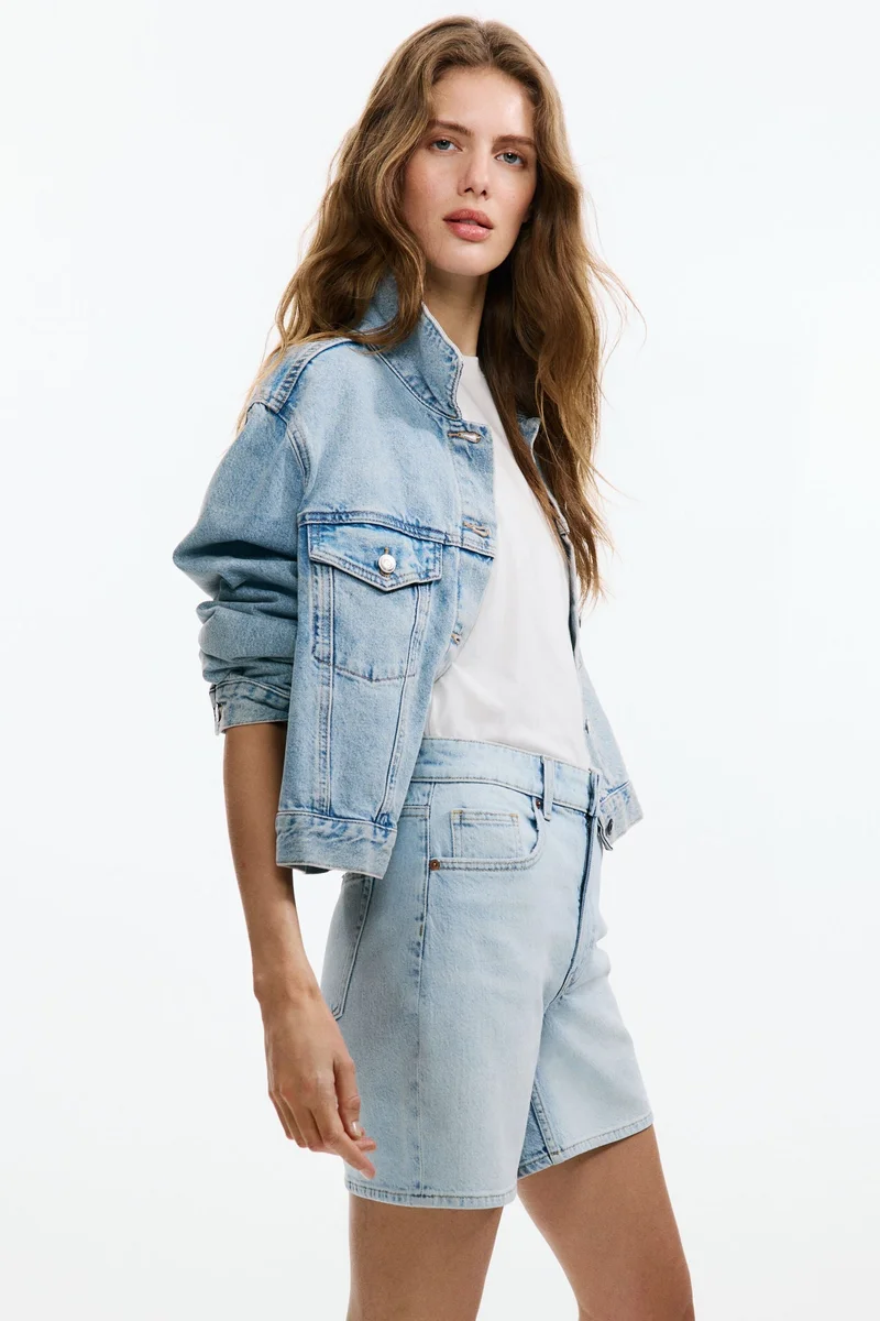 H&M High-waisted denim shorts