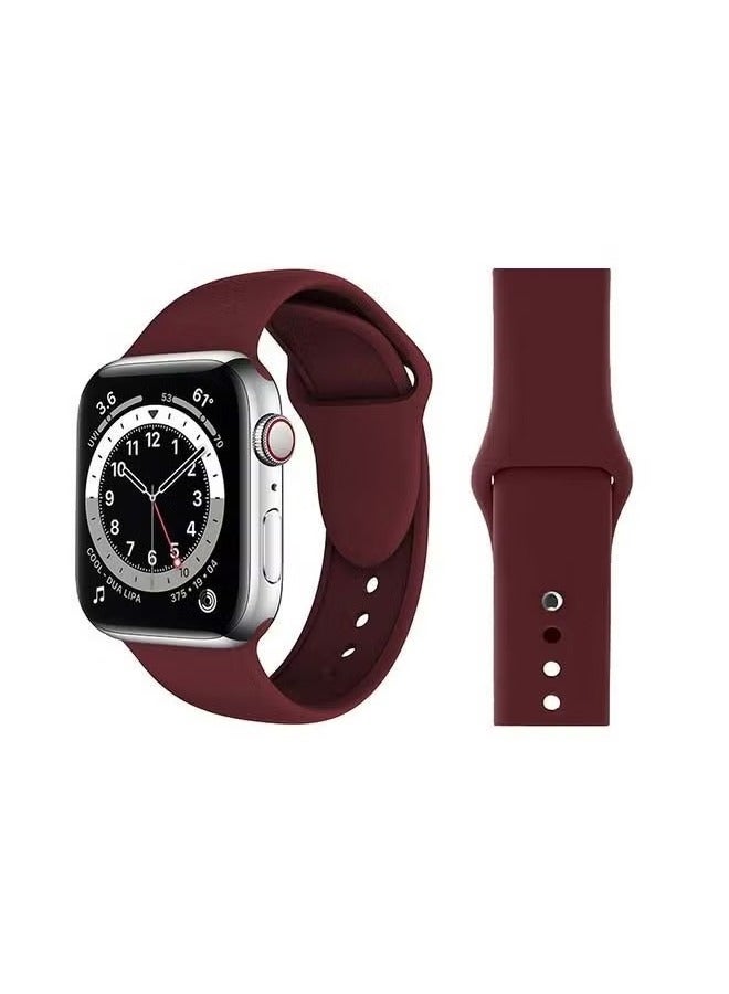 vesus Replacement Band For Apple Watch Series 6/SE/5/4/3/2/1 Wine Red