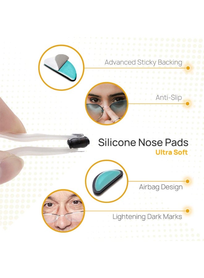 هيدفانا 24 زوجًا من وسادات الأنف للنظارات، وسادات أنف هوائية، وسادات أنف هوائية، وسادات أنف لاصقة للنظارات والنظارات والنظارات الشمسية - Image 4