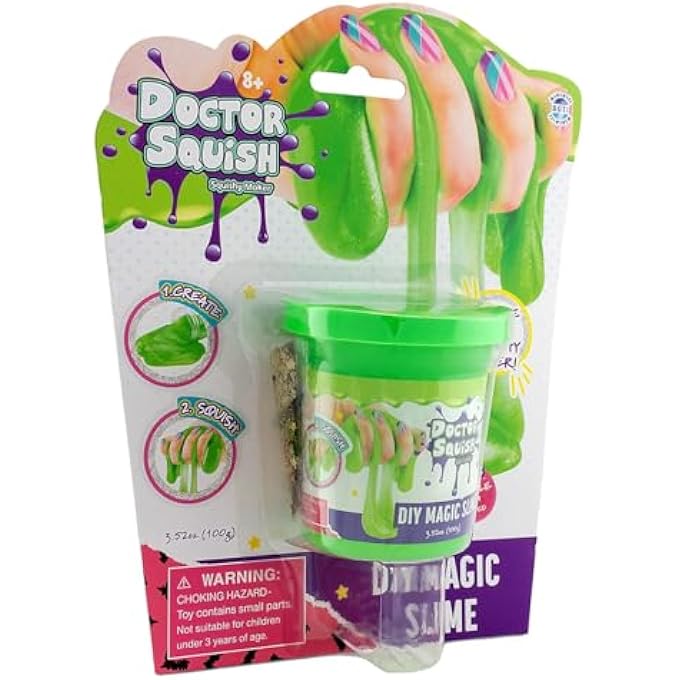 DOCTOR SQUISH - DIY MAGIC SLIME BLISTER PACK - GREEN - 100 GRAMS - Image 2