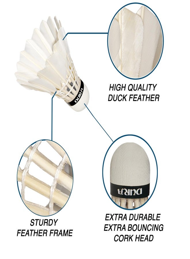 Vinex Dura Feather Shuttlecock - Premium Hen Feather Badminton Shuttle, Long-Lasting Durability - 1 Box (10 Pcs) - Image 3