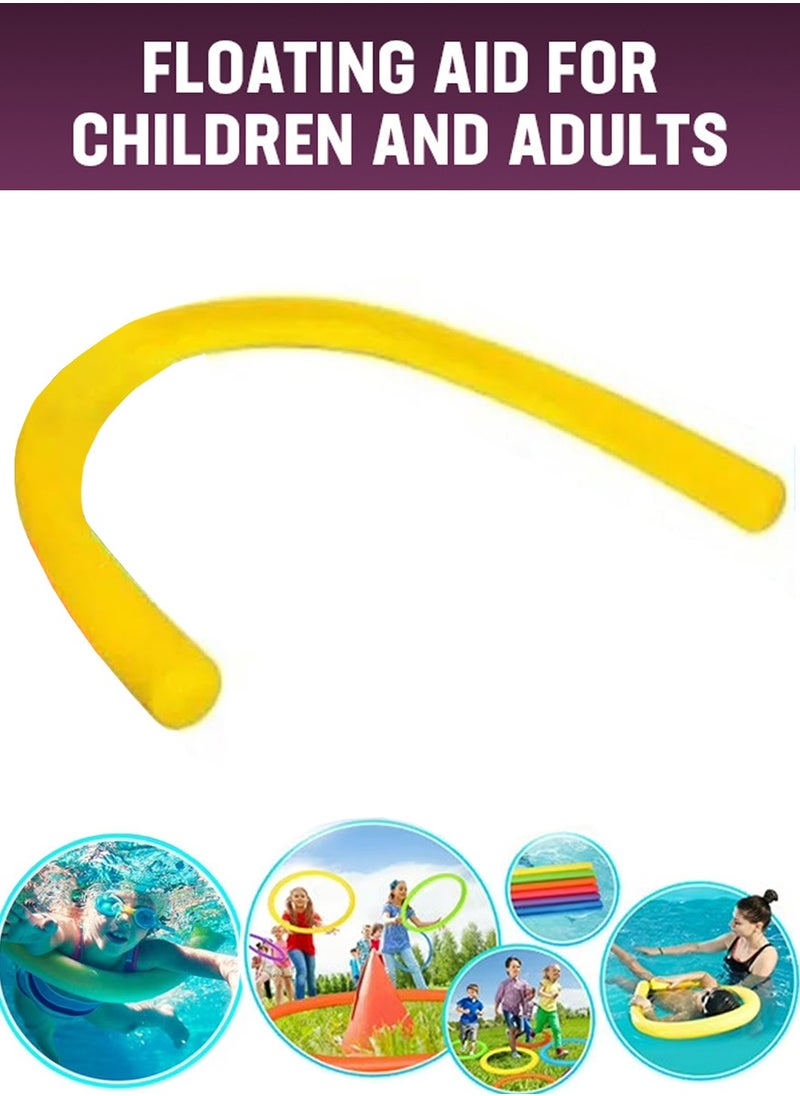 HAIZID Swimming Aid for Children and Adults - Yellow Pool Noodles for Swimming Training, Water Safety for Swimming and Water Sports Games  - Image 1