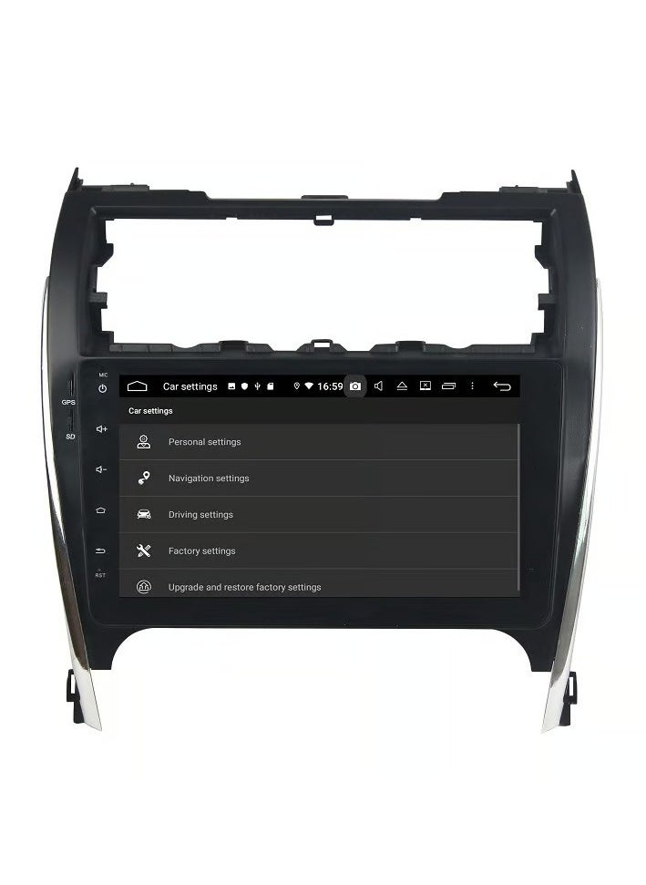 MNT - Toyota Camry 2012-2017 screen is part of the car's infotainment system. It runs on Android and supports features like Apple CarPlay and Android Auto, allowing you to easily connect your smartphone. It also offers a high resolution of up to 1080 pixels, making it excellent for displaying information and maps clearly. - Image 1