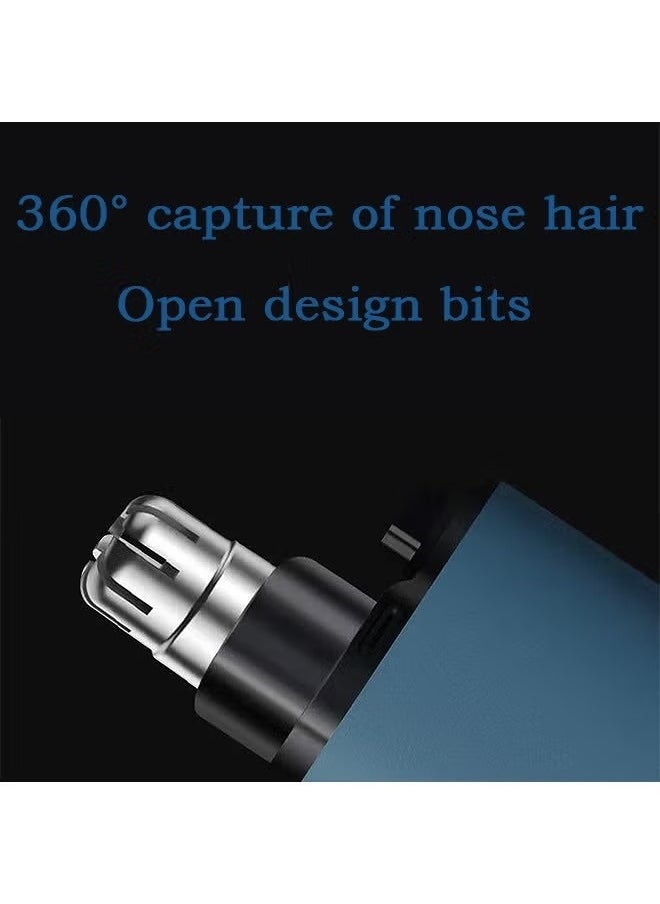 Generic Portable Nose Hair Trimmer, Rechargeable Facial Hair Trimme with Dust Protection Cap, Waterproof Men's Grooming Tool (Blue)  - Image 5