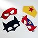 Pooka Superheroes masks Set of 4 Superheroes Masks Super heroes Felt MaskSpiderman Superman Wonder woman maskSuperhero felt mask - Image 3