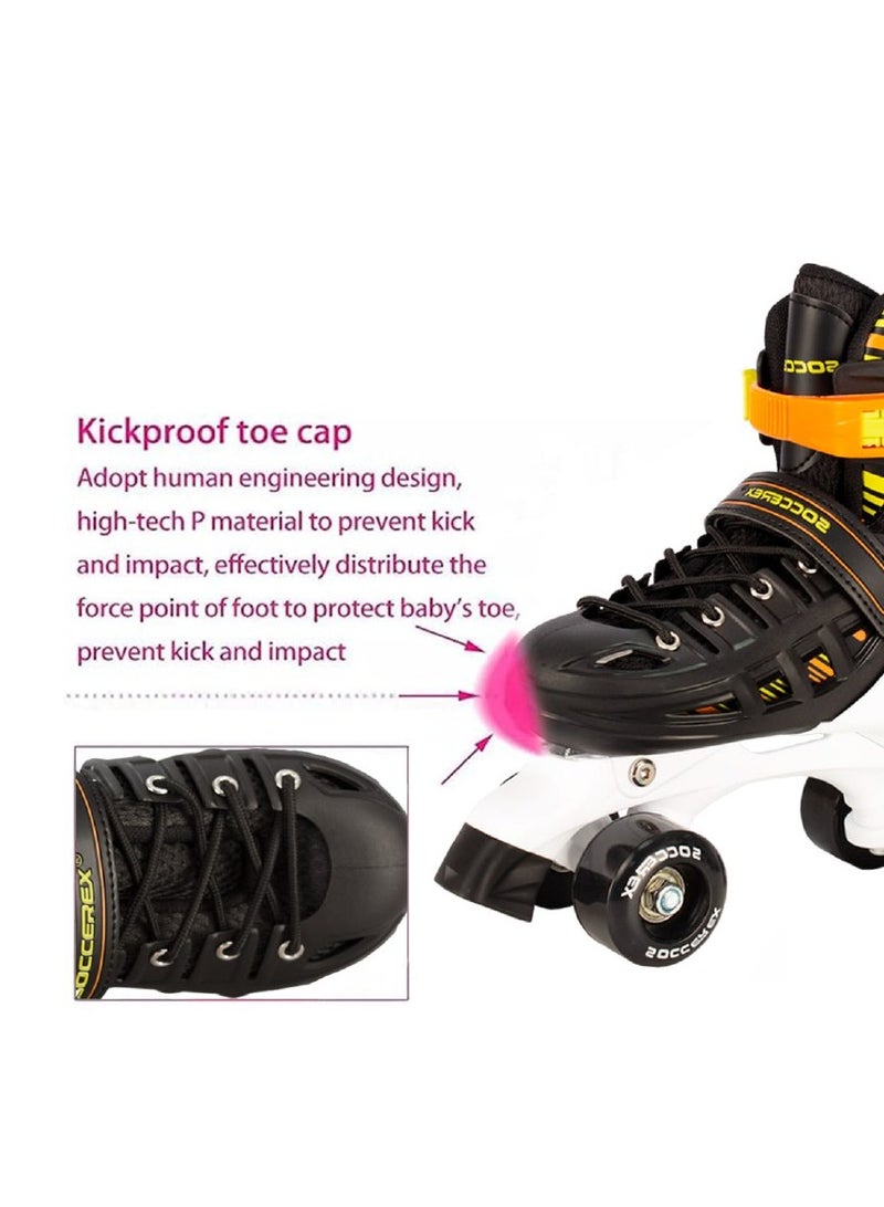 Soccerex Roller Skates Shoes for Kids and youth Complete Set with Helmet and Protection gear - Image 4