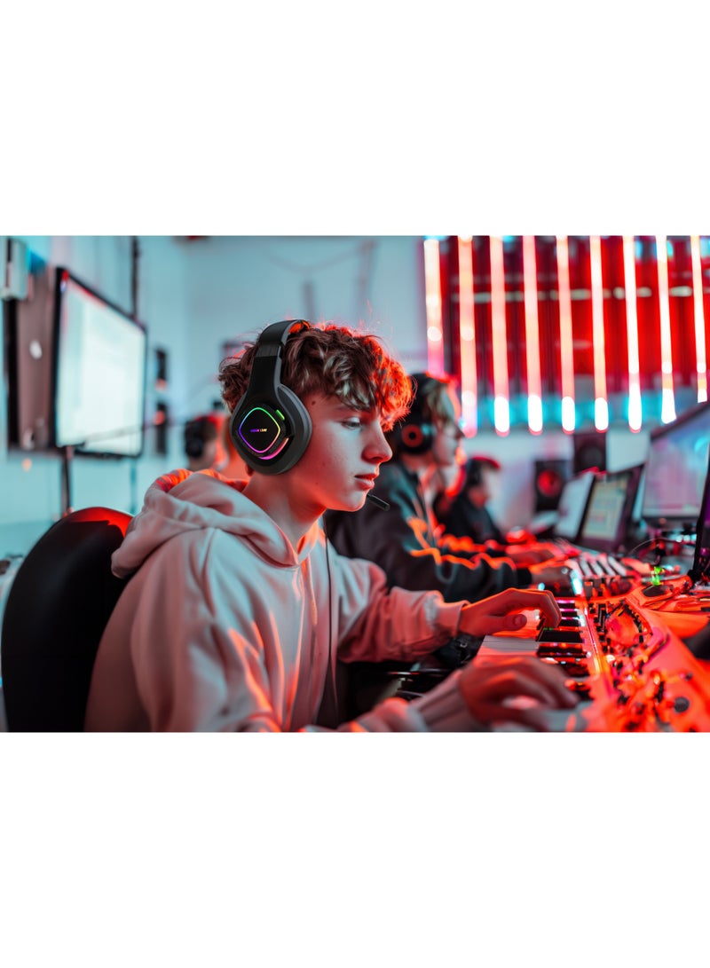 GREEN LION Gaming Headphone GP32X with High-Definition Audio / Music / Comfortable to Wear / Durable Build /Wide Combability/ 3.5mm Audio Jack / Noise Canceling Mic /  2.1m Wired Headphone - Black - Image 3