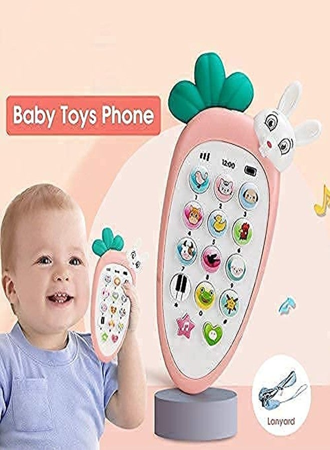 BlackZone Smart Phone Cordless Feature Mobile Phone Toys Mobile Phone for Kids Phone Small Phone Toy Musical Toys for Kids Smart Light Birthday Gifts for Boys, Girls -Kimi Rabbit Phone - Image 5
