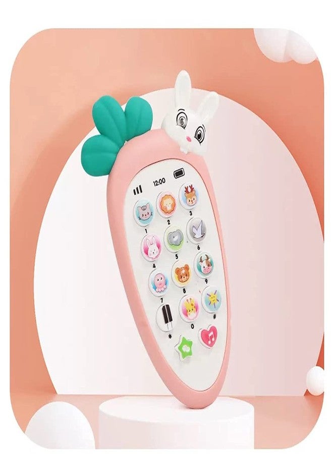 BlackZone Smart Phone Cordless Feature Mobile Phone Toys Mobile Phone for Kids Phone Small Phone Toy Musical Toys for Kids Smart Light Birthday Gifts for Boys, Girls -Kimi Rabbit Phone - Image 3