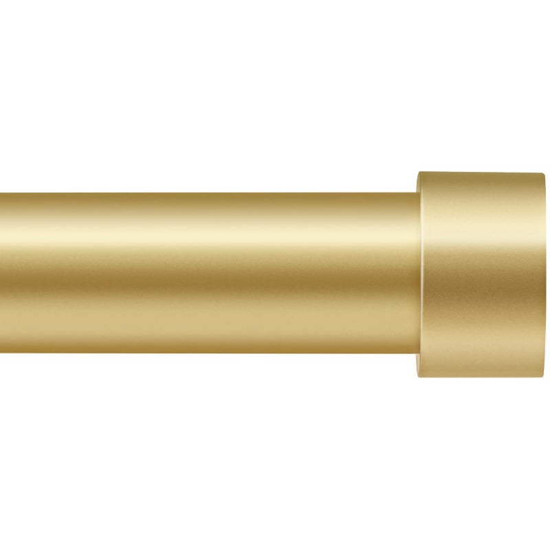 Zeerobee Curtain Rods for Windows 66 to 120 Gold Curtain Rod Adjustable 1 Inch Heavy Duty OutdoorIndoor Modern Drapery Pole 32120