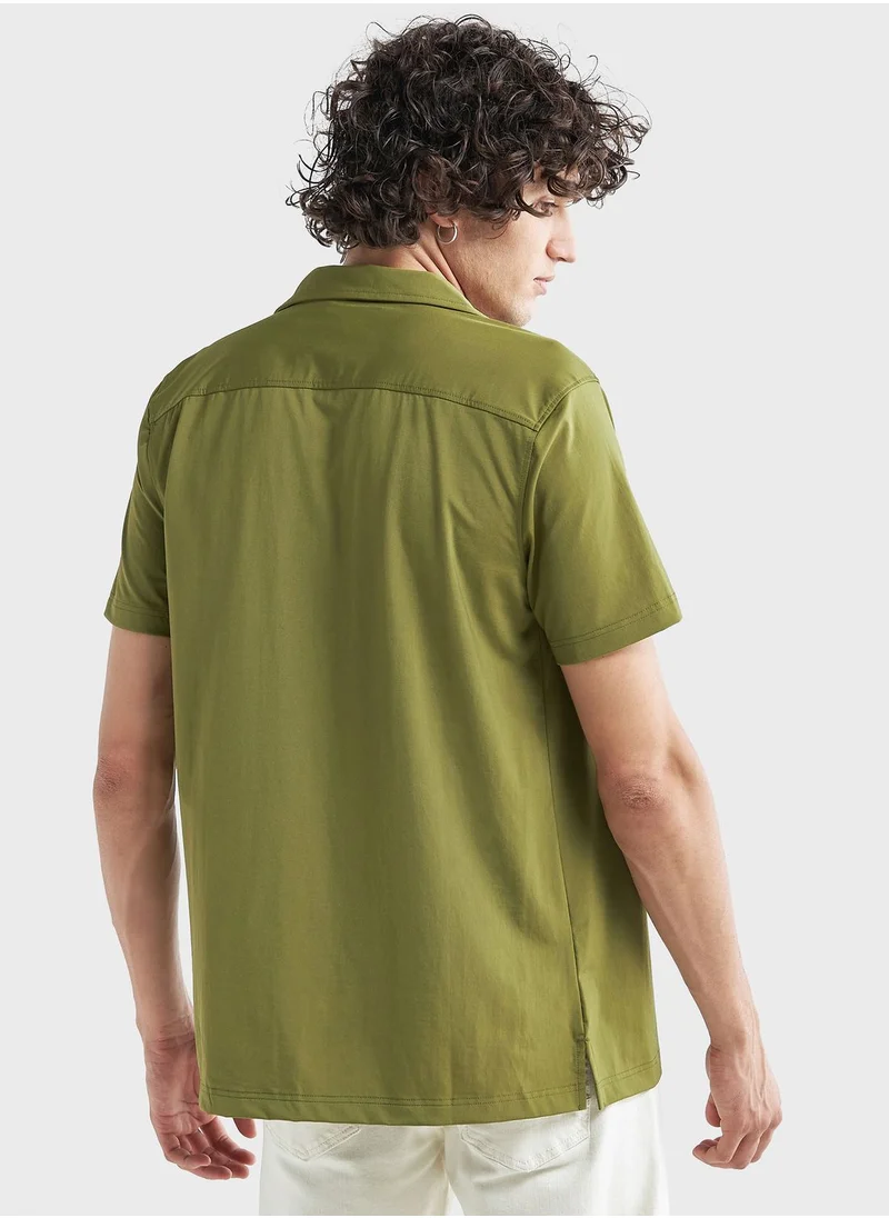 فاف Printeded Camp Collar Shirt