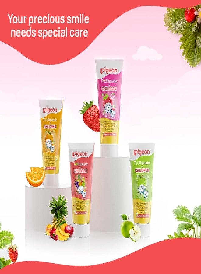 Pigeon Fruit Punch Toothpaste for Babies & Children | Formulated Without Fluoride, SLS, Added Colour & Paraben | pH Friendly Gentle Oral Care | 45 g Each | Pack of 4 - Image 3