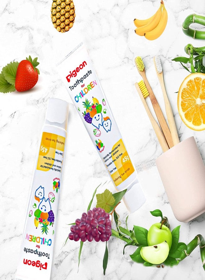 Pigeon Fruit Punch Toothpaste for Babies & Children | Formulated Without Fluoride, SLS, Added Colour & Paraben | pH Friendly Gentle Oral Care | 45 g Each | Pack of 4 - Image 5