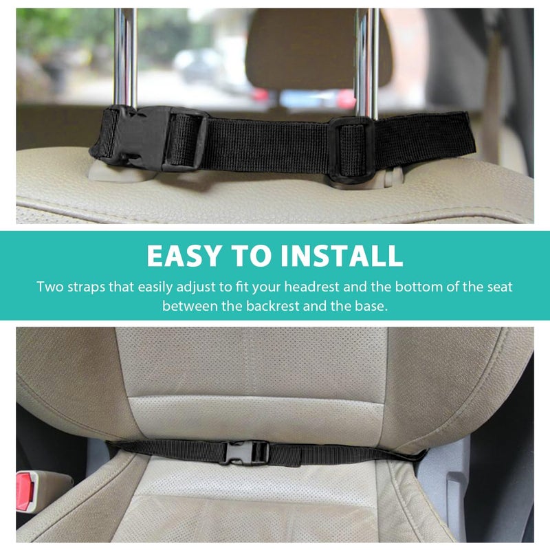 MUQIDA Car Seat Back Organizer, Tactical MOLLE Sag Proof Vehicle Panel Backseat Cover Protector, Universal Molle Nylon Storage Bag Seat Back Hanger Pad for Car Truck SUV Pickup (Black) - Image 5