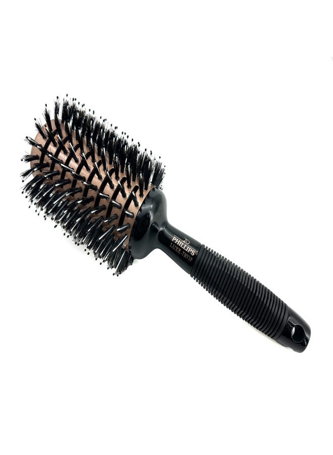 Phillips Brush Luxe Tourmaline Monster Vent 3 Poly-Tip Professional Hair Brush (3.5” Barrel Head) - Vented Blowout Hairbrush with Poly Tipped Nylon & Boar Hair Bristles - Image 2