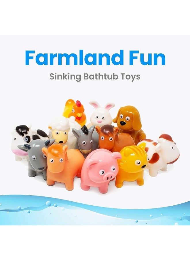 Boley Farm Animals Bath Toys Bucket - Includes 12 Colorful Fun Free Bathtub Toys & Pool Toys for Kids & Toddlers Ages 2 and Up! - Image 3