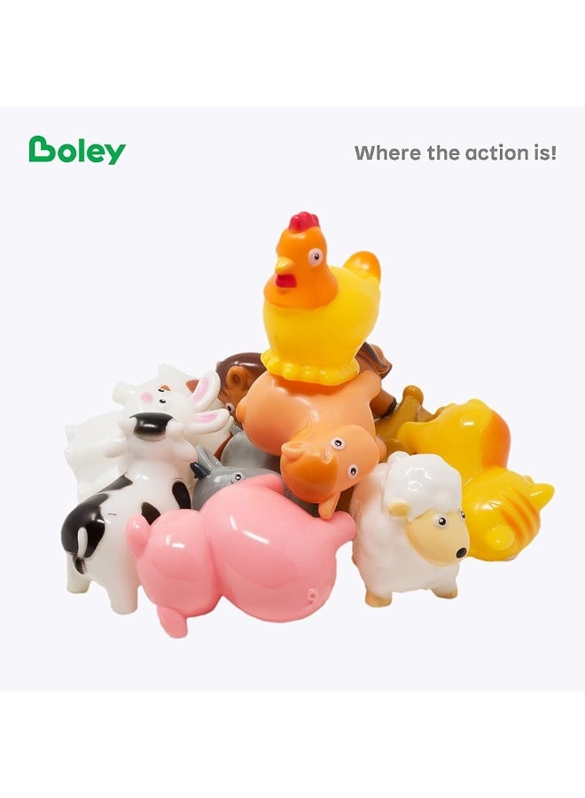 Boley Farm Animals Bath Toys Bucket - Includes 12 Colorful Fun Free Bathtub Toys & Pool Toys for Kids & Toddlers Ages 2 and Up! - Image 5