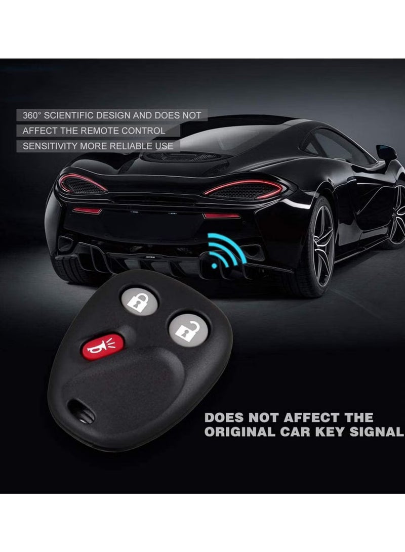 كوكونات حزمة من 2 دخول بدون مفتاح التحكم عن بعد حافظة مفاتيح مناسبة لشفروليه  سيلفرادو إيكوينوس الضواحي 2003-2006،  تناسب سيارات كاديلاك إسكاليد/جي إم سي يوكون 2003-2006/هامر إتش 2/بونتياك تورنت/زحل فو - Image 4