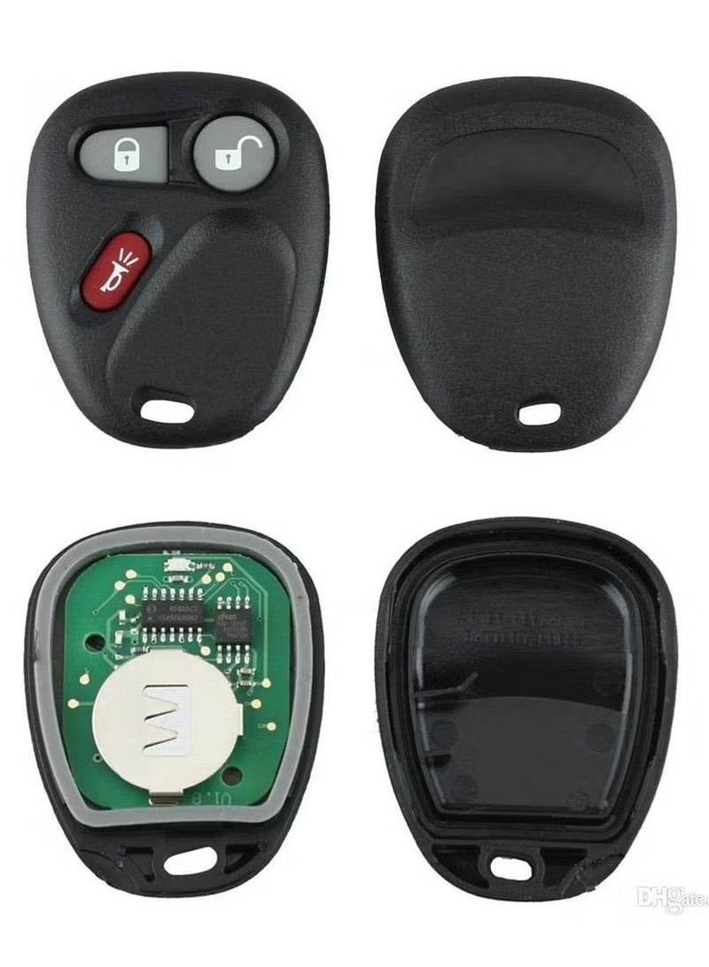 كوكونات حزمة من 2 دخول بدون مفتاح التحكم عن بعد حافظة مفاتيح مناسبة لشفروليه  سيلفرادو إيكوينوس الضواحي 2003-2006،  تناسب سيارات كاديلاك إسكاليد/جي إم سي يوكون 2003-2006/هامر إتش 2/بونتياك تورنت/زحل فو - Image 5