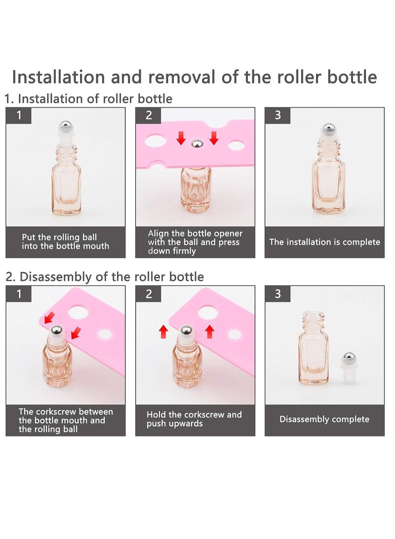 GUDOO 10 Pack Massage Roller Bottles 3ml Octagonal Small Essential Oil Roller Bottles Mini Essential Oil Vials Perfume Sample Travel Cosmetic Container Vial  - Image 3
