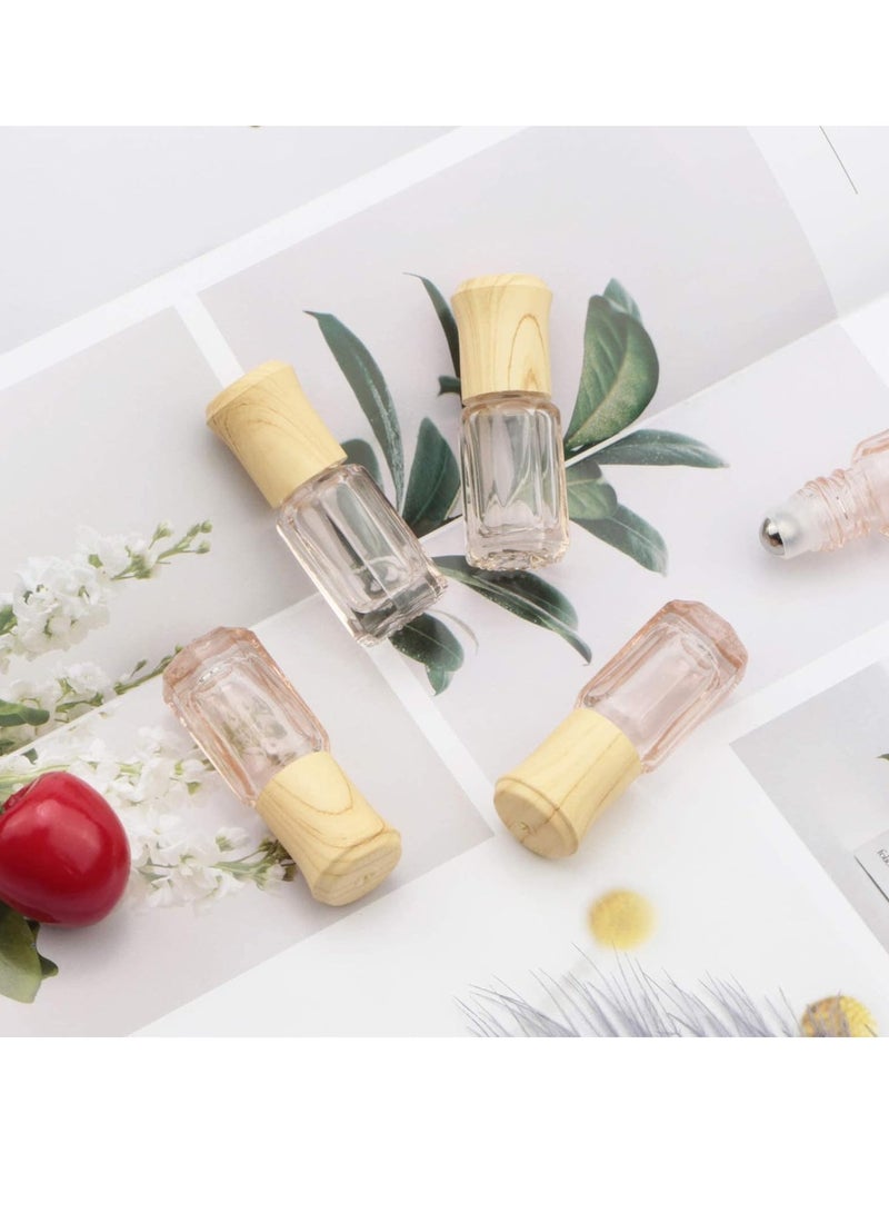 GUDOO 10 Pack Massage Roller Bottles 3ml Octagonal Small Essential Oil Roller Bottles Mini Essential Oil Vials Perfume Sample Travel Cosmetic Container Vial  - Image 2