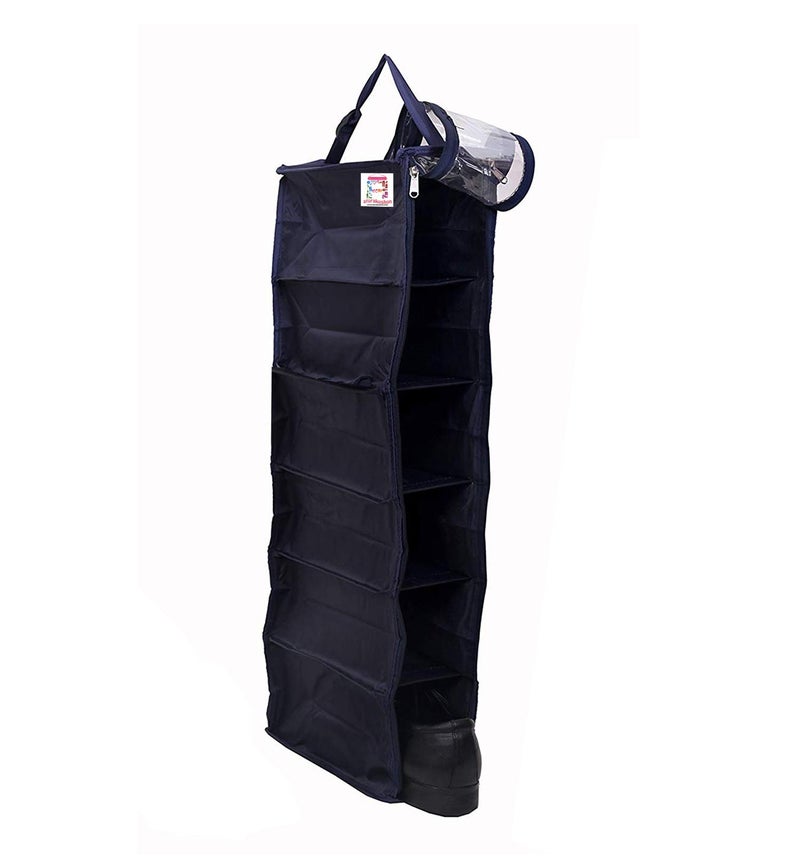 atorakushon® Canvas Black Shoe Rack Travelling Footwear Organizer Shoe Bag Pack of 1 - Image 4