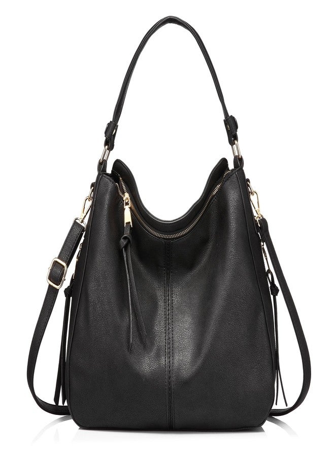 Realer Handbags for Women Large Designer Ladies Hobo bag Bucket Purse Faux Leather - Image 1