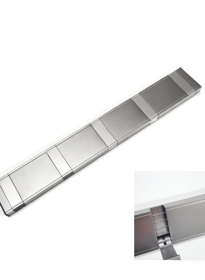 خطافات قابلة للطي مخفية باللون الرمادي - منظِّم تخزين معلق عالي الجودة من سبائك الألومنيوم للباب - Image 1