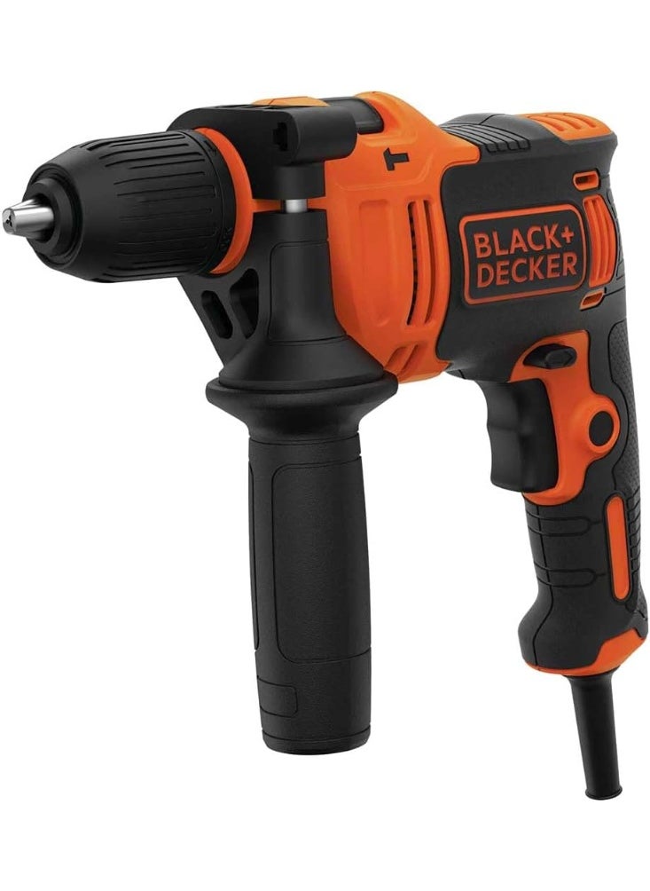 BLACK&DECKER 710W 47,600BPM Single Gear Hammer Drill with 4 Bits in Kitbox for Metal & Masonry Drilling  - Image 1